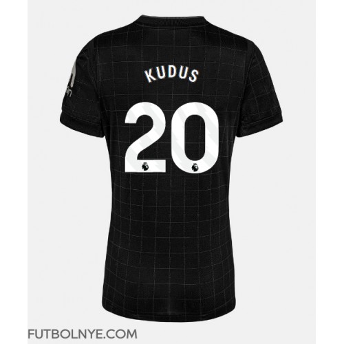 Camiseta Tottenham Hotspur Mohammed Kudus #20 Visitante Equipación para mujer 2025-26 manga corta